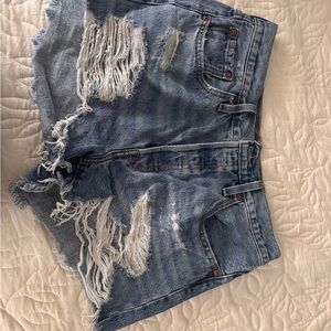 Signature by Levi Strauss Blue Distressed Jean Shorts